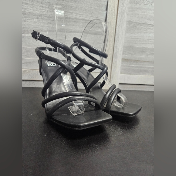 BP Nordstrom Ashlyn Square Toe Strappy Sandal In Black Size - Picture 5 of 11
